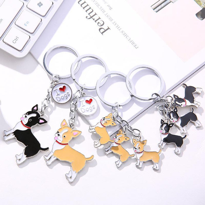 Creative Cartoon Pet Dog Car Key Ring Keychain