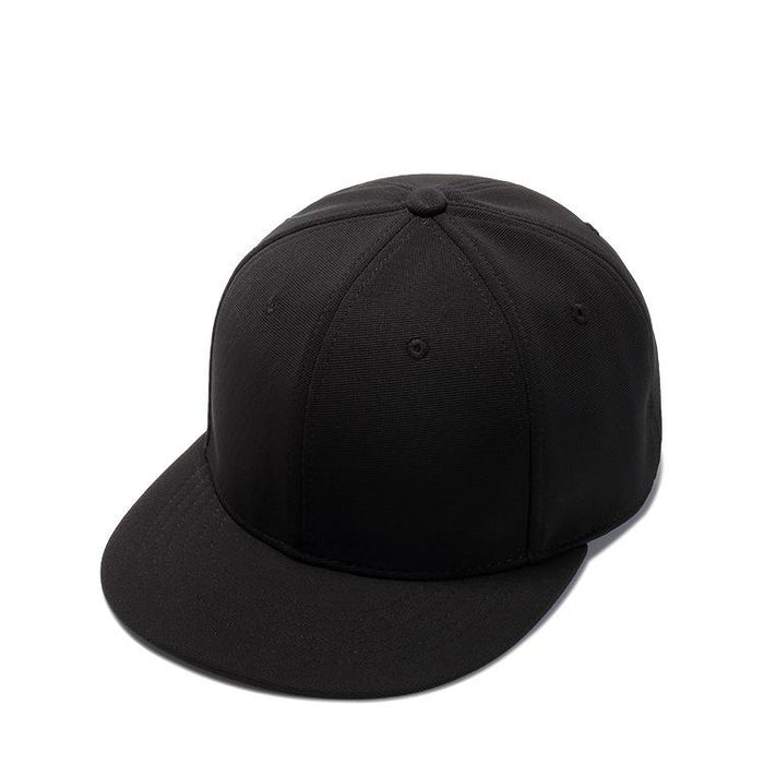 Black Breathable Simple Baseball Cap Solid Color Flat Brim Cap