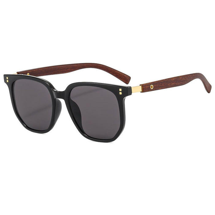 Square meter nail wood grain light luxury Sunglasses