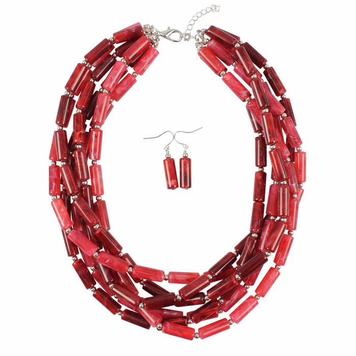 Female Jewelry Two-color Cylindrical Necklace