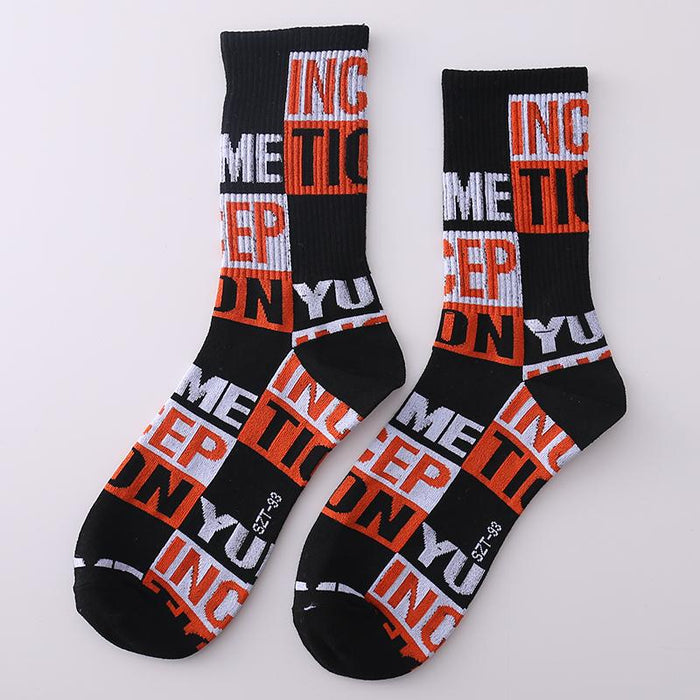 Funny Men Hip Hop Skeleton Socks