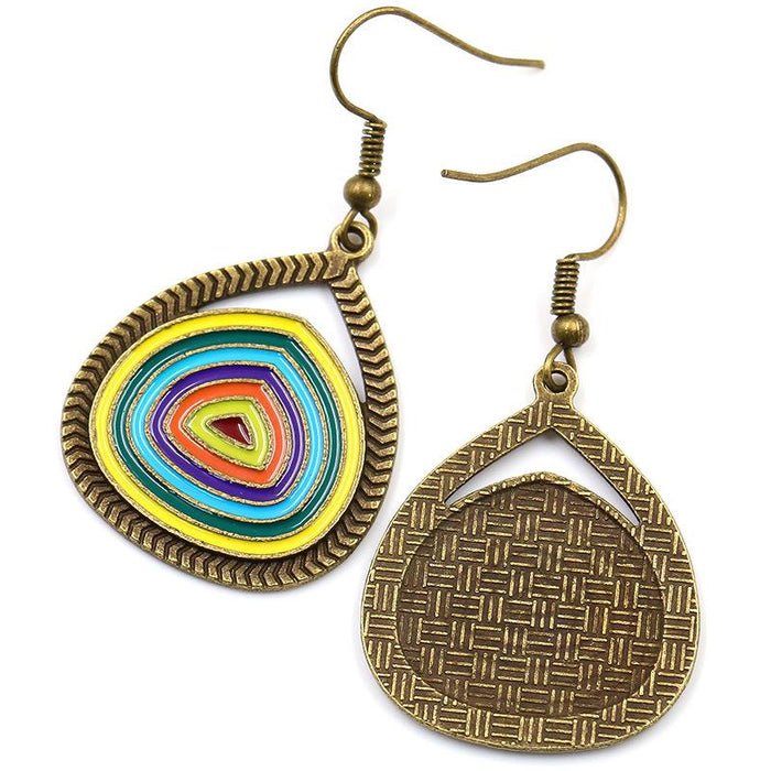 Women's Bohemian Vintage colour Water Drop Earrings