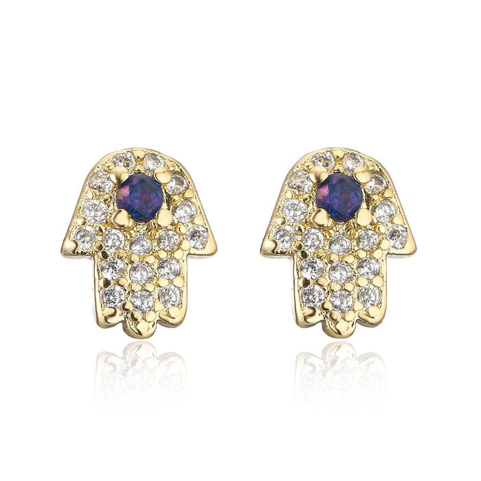 New Fashion Personality Palm Shaped Women's Stud Earrings