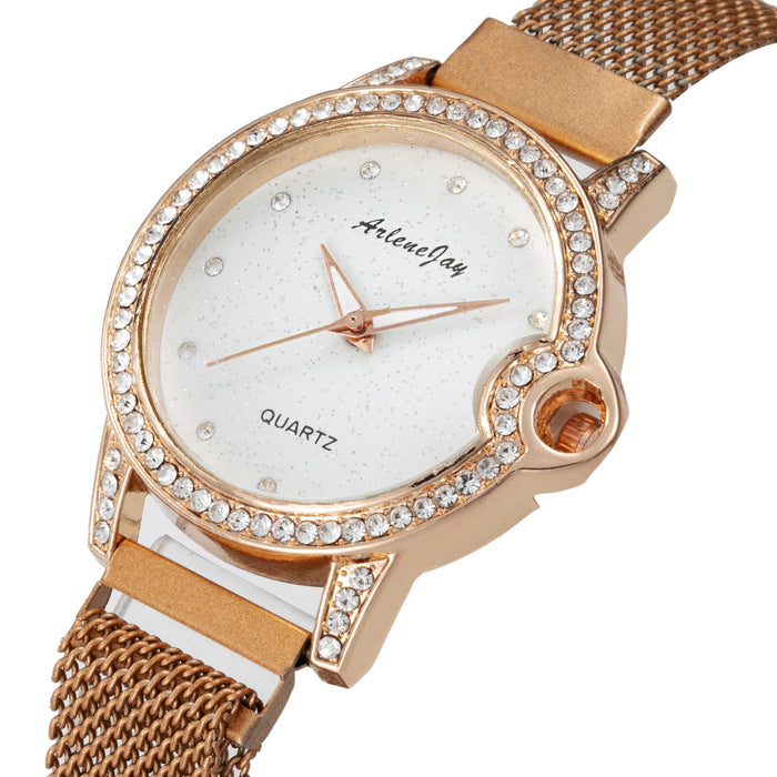 New Stainless Steel Women Wristwatch Quartz Fashion Casual Clock LLZ20024