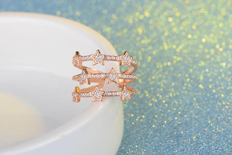 New Simple Small Star Personality Open Ring