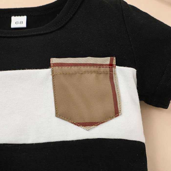 Summer Boys Short Sleeve Sports T-shirt Shorts Set