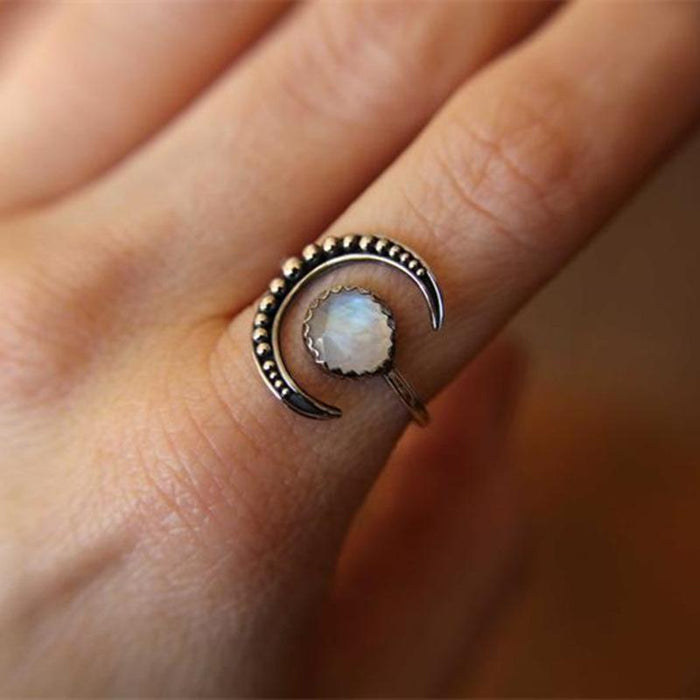 Women's Moon Creative Ring