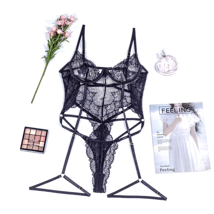Women Sexy Lace One-piece Lingerie Fashion Bodysuit