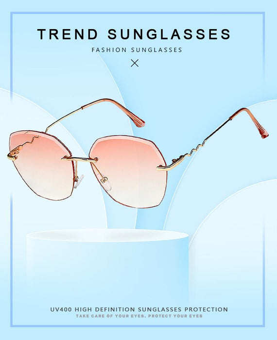 Metal sunglasses irregular Retro