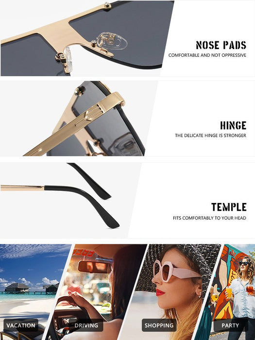 Square large frame sunglasses