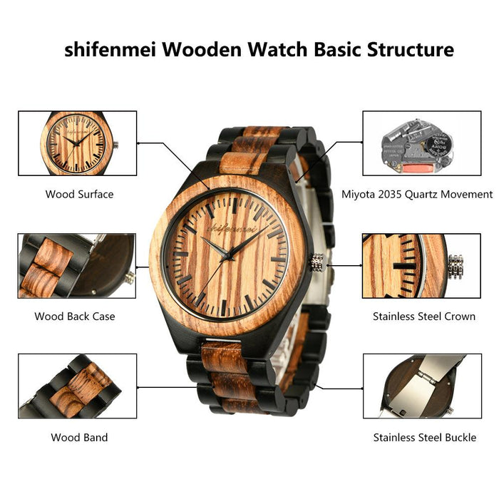 2022 New Classic Men's Fashion Watch Wooden Watch