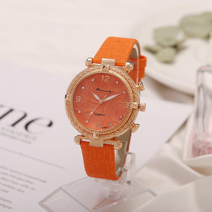 Fashion New Milan Three-dimensional Stripe Women's Watch with Digital Scale Llz22220