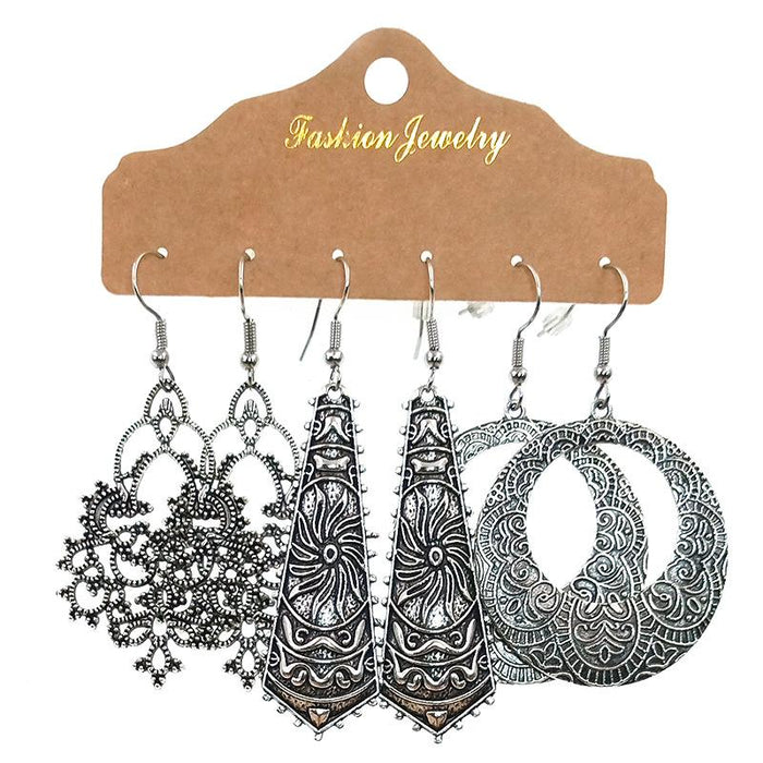 3 pairs/set Earrings Bohemian Style Jewelry X0X36197