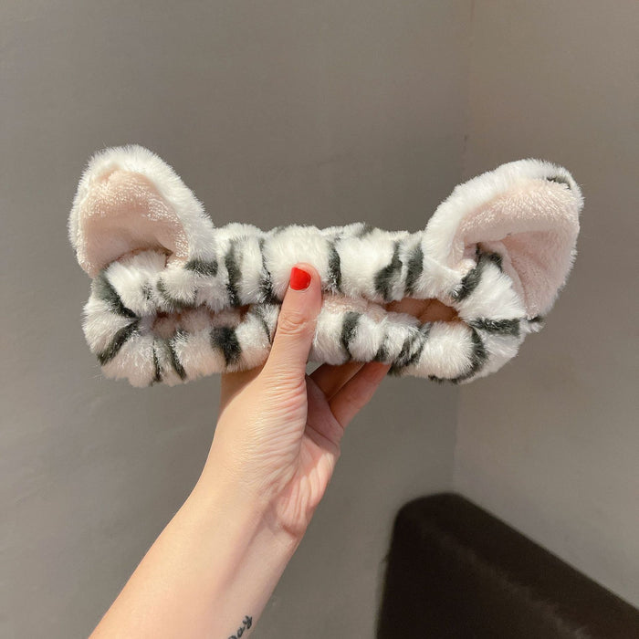 Tiger Ears Hair Band Face Washing Headband Makeup Hair Cover