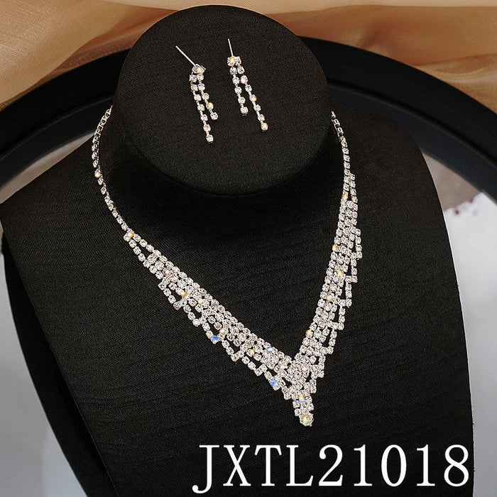 Simple and Fashionable Women's Dress Necklace Earring Set