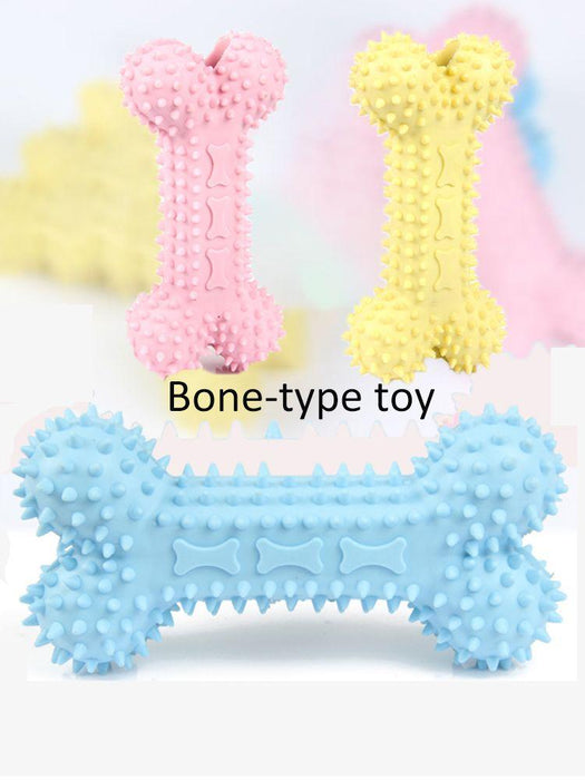 Pet  Toys for Chewing Teeth Cleaning Dog Toy Training  Interactive  Rubber Bite Resistant Bone-type for Aggressive Chewers Toys