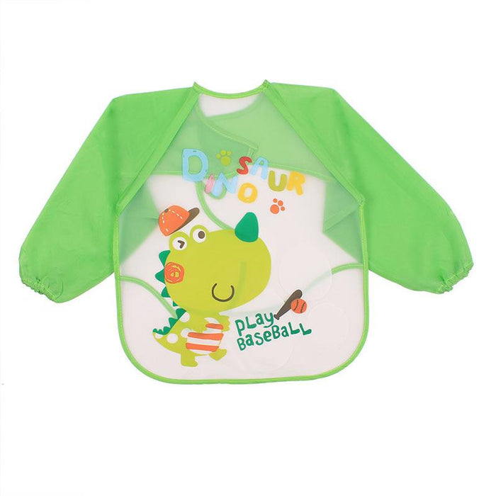 Cute Bibs Waterproof Long Sleeve Apron Children Feeding Smock