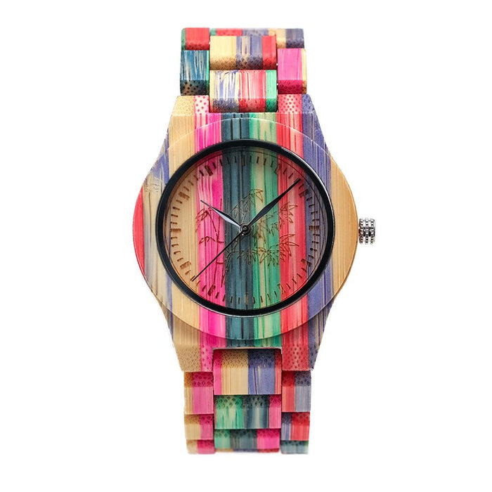 Bamboo Watch Leisure Color Bamboo Quartz Watch