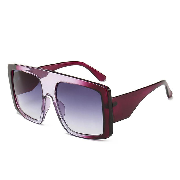 Large frame thick edge Sunglasses Women's gradient