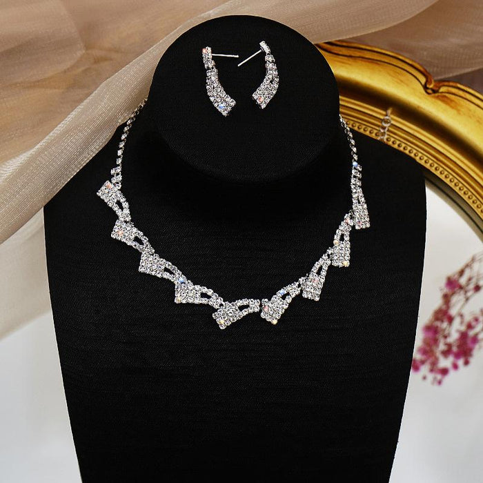 Simple and fashionable female Necklace Earring Set chain