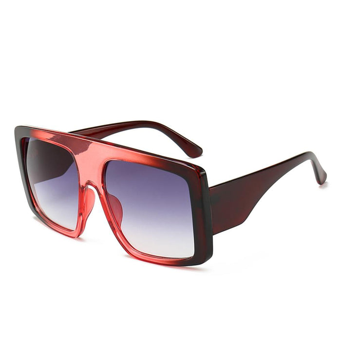 Large frame thick edge Sunglasses Women's gradient