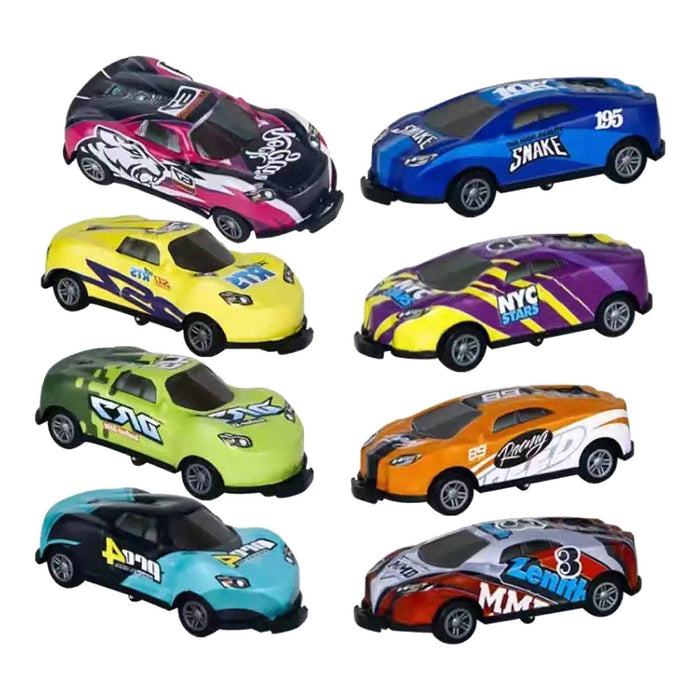 Flip stunt car alloy pull back four-wheel drive racing car