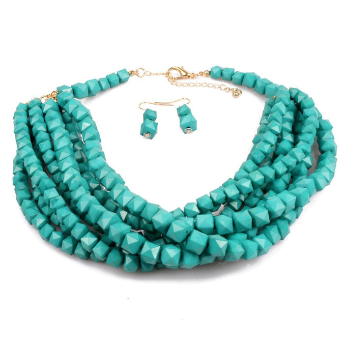 Ladies Jewelry Beaded Fashion Personality Layered Necklace