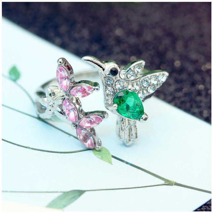 Pop Bird Emerald Color Zircon Women's Ring