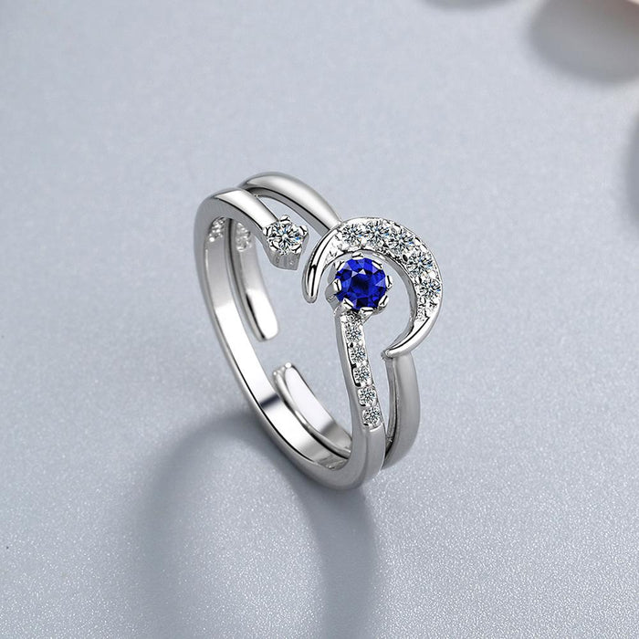 New Star Moon Index Finger Ring Fashion Opening Ring
