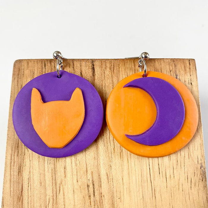 Alien Butterfly Tassel Love Pumpkin Moon Clay Earrings Earrings