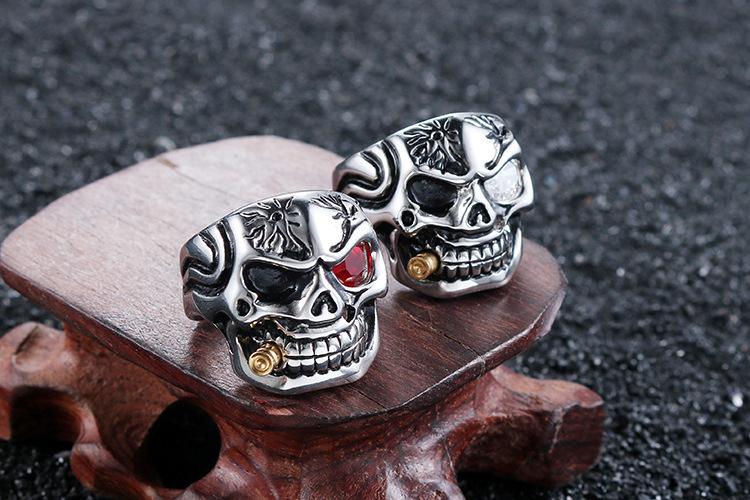 Domineering Skull Stainless Steel Ring