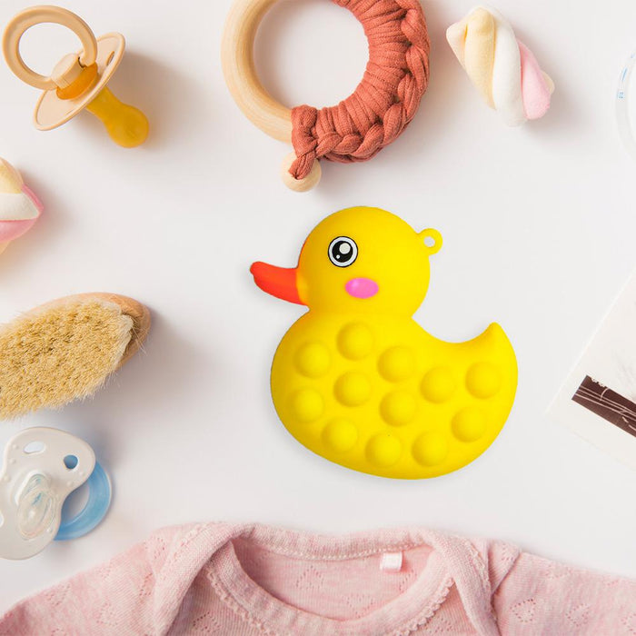3D anti-stress little yellow duck children's bath toy