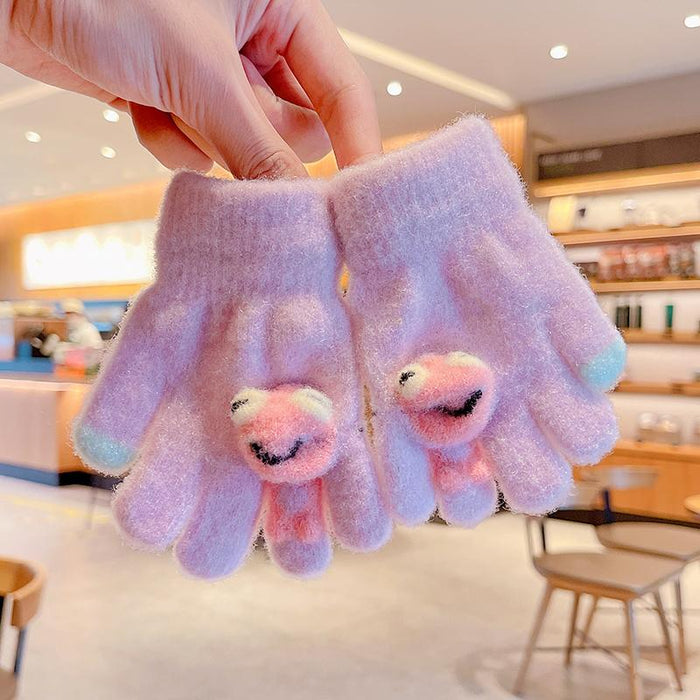 0-3 Years Old Winter Baby Cute Knitting Cartoon Gloves