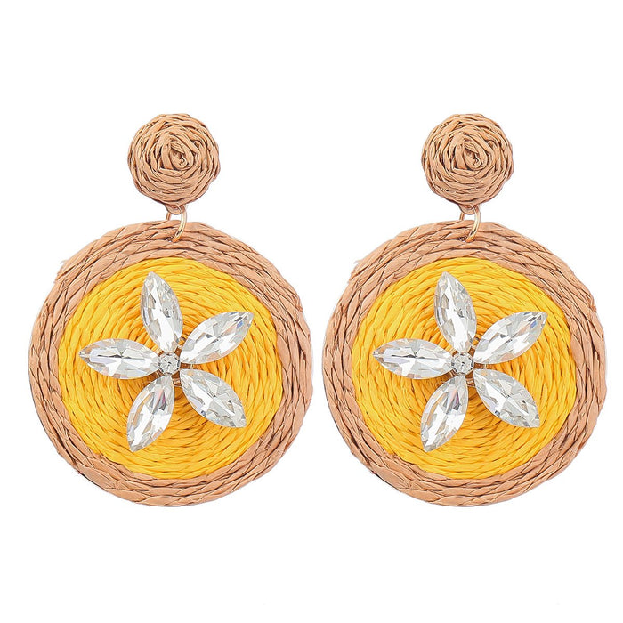Exaggerated Boho Summer Beach Hand Braided Earrings