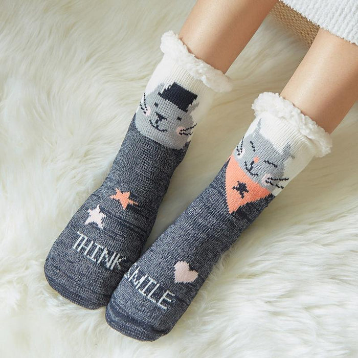 Cute Warm Socks Thicken Plus Cotton Winter Women Socks