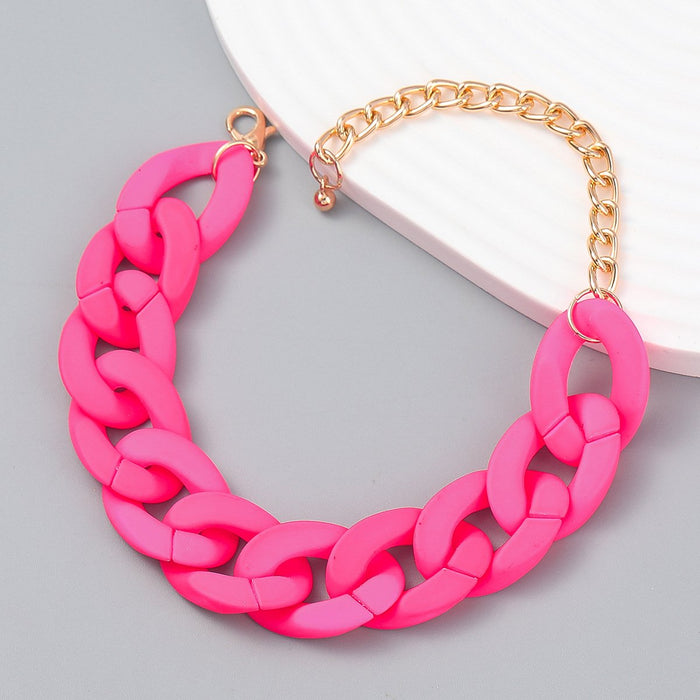 Women‘s Fashion Solid Color Hard Rubber Bracelet