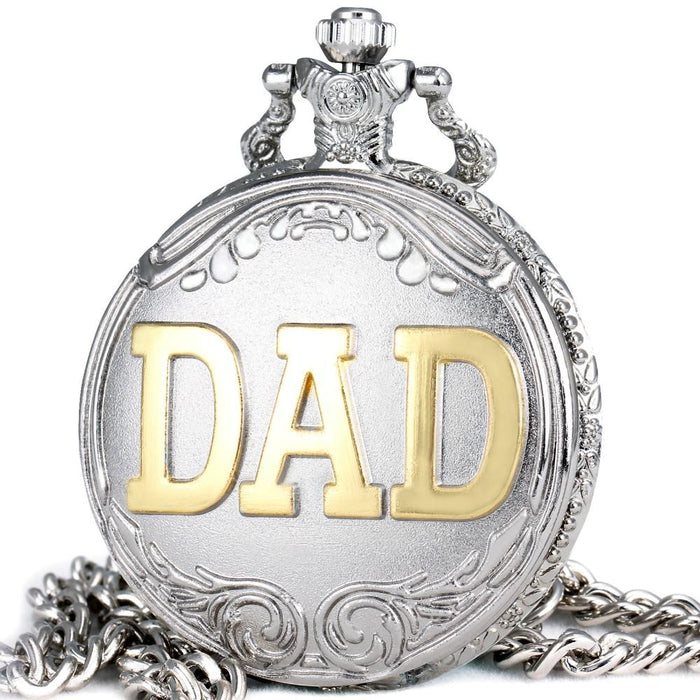New Arrived Pocket Watch Mens DAD Gift Copper Clock With Chain