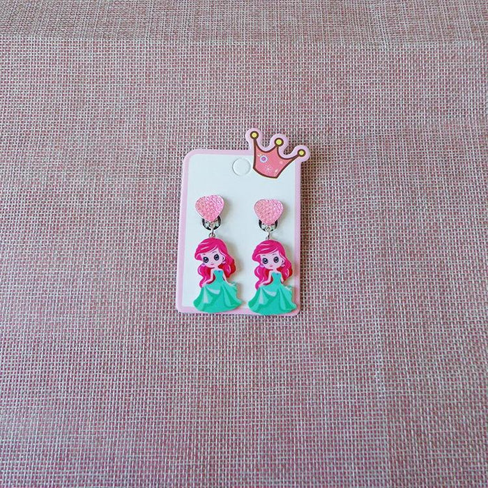 Children's Ear Clip Princess Earrings Cartoon Earrings Jewelry