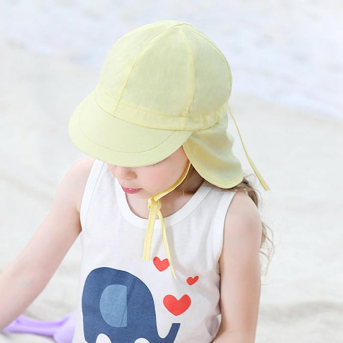 Thin Ruffled Outdoor Sunscreen Children's Shawl Hat