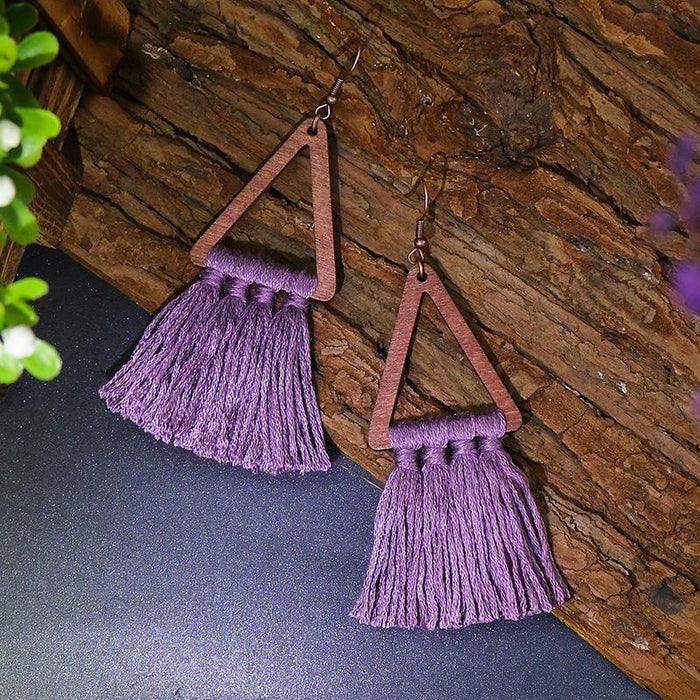 Bohemian Handwoven Ethnic Tassel Earrings