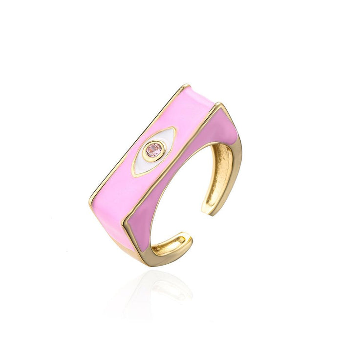 Simple Fashion Oil Drop Geometric Open Women's Ring