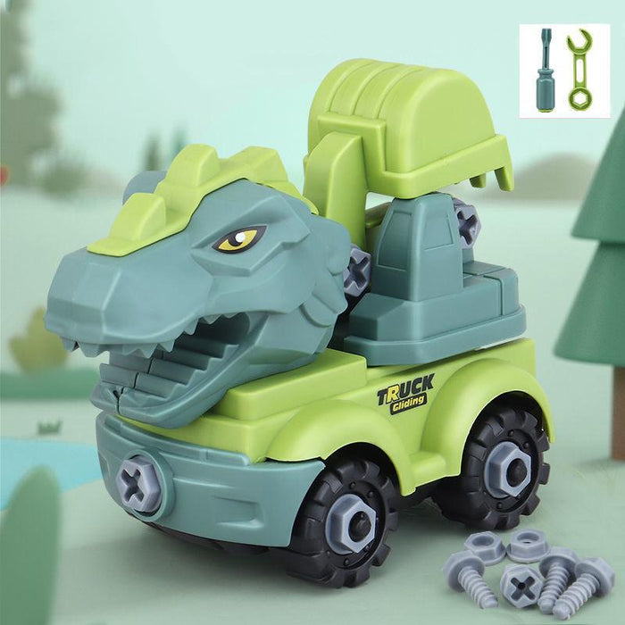 Children's Dinosaur Construction Vehicle Excavator DIY Toys