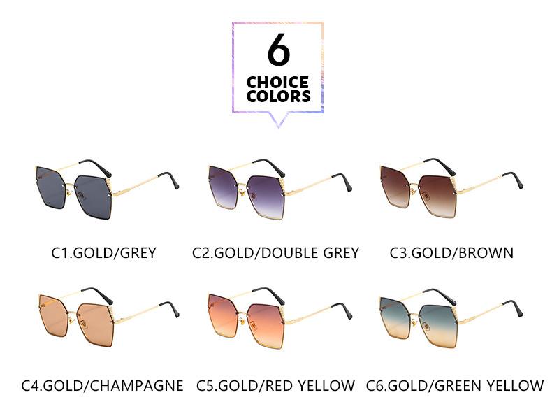 Women's Sunglasses personality polygon metal anti ultraviolet