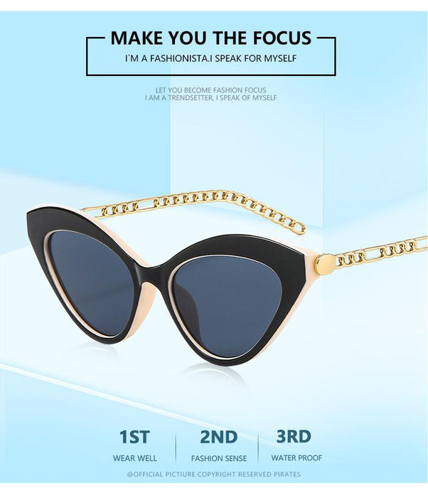 Cat's eye chain Sunglasses