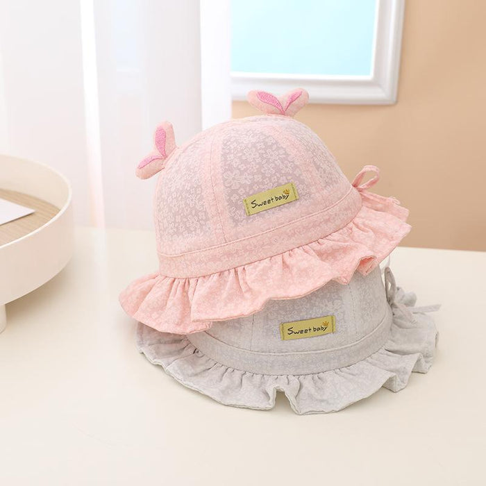 Summer Outdoor Windproof Small Leaves Children's Sunshade Fisherman Hat