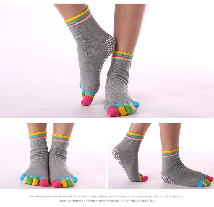 Cotton Yoga Cute Five-finger Socks