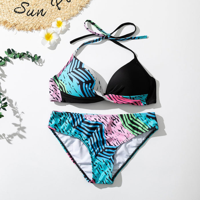 New Split Two-color Stitching Sexy Bikini