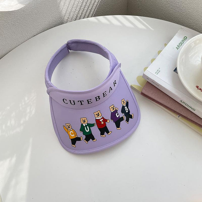 Summer Cute Cat Ears Children‘s Wide Brim Sun Hat