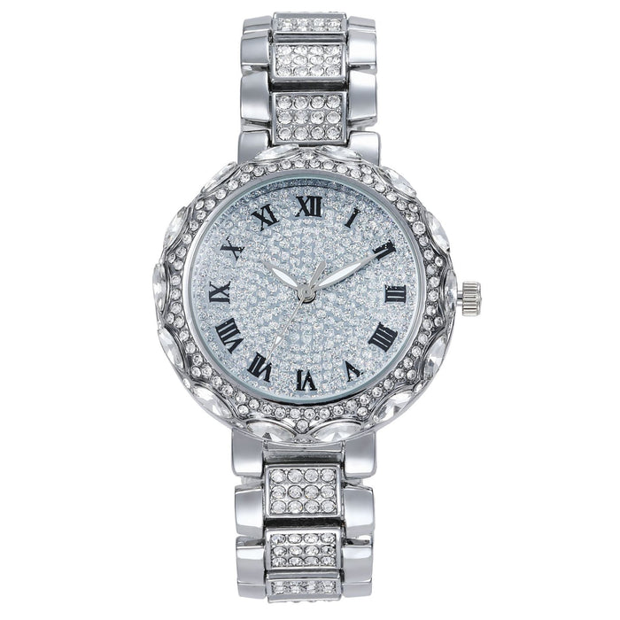 Women Watch Rhinestone Steel Quartz Fashion Wristwatch LLZ13890