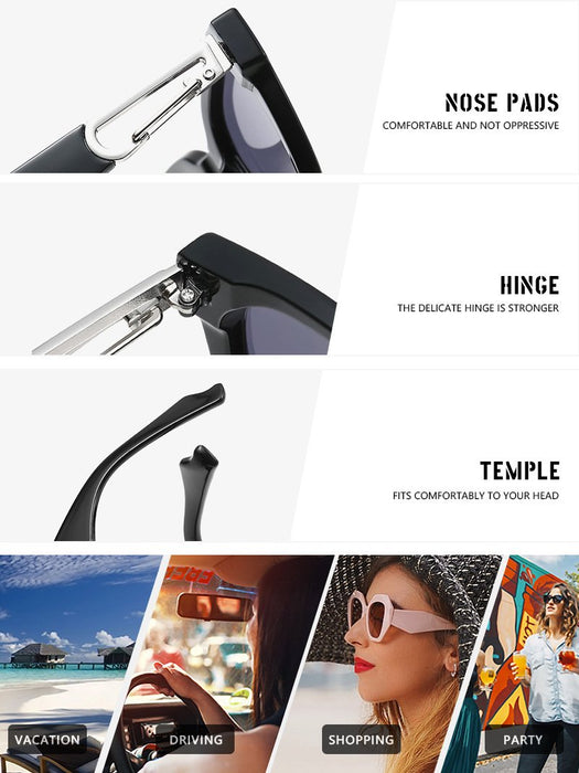 Retro box sunscreen Sunglasses